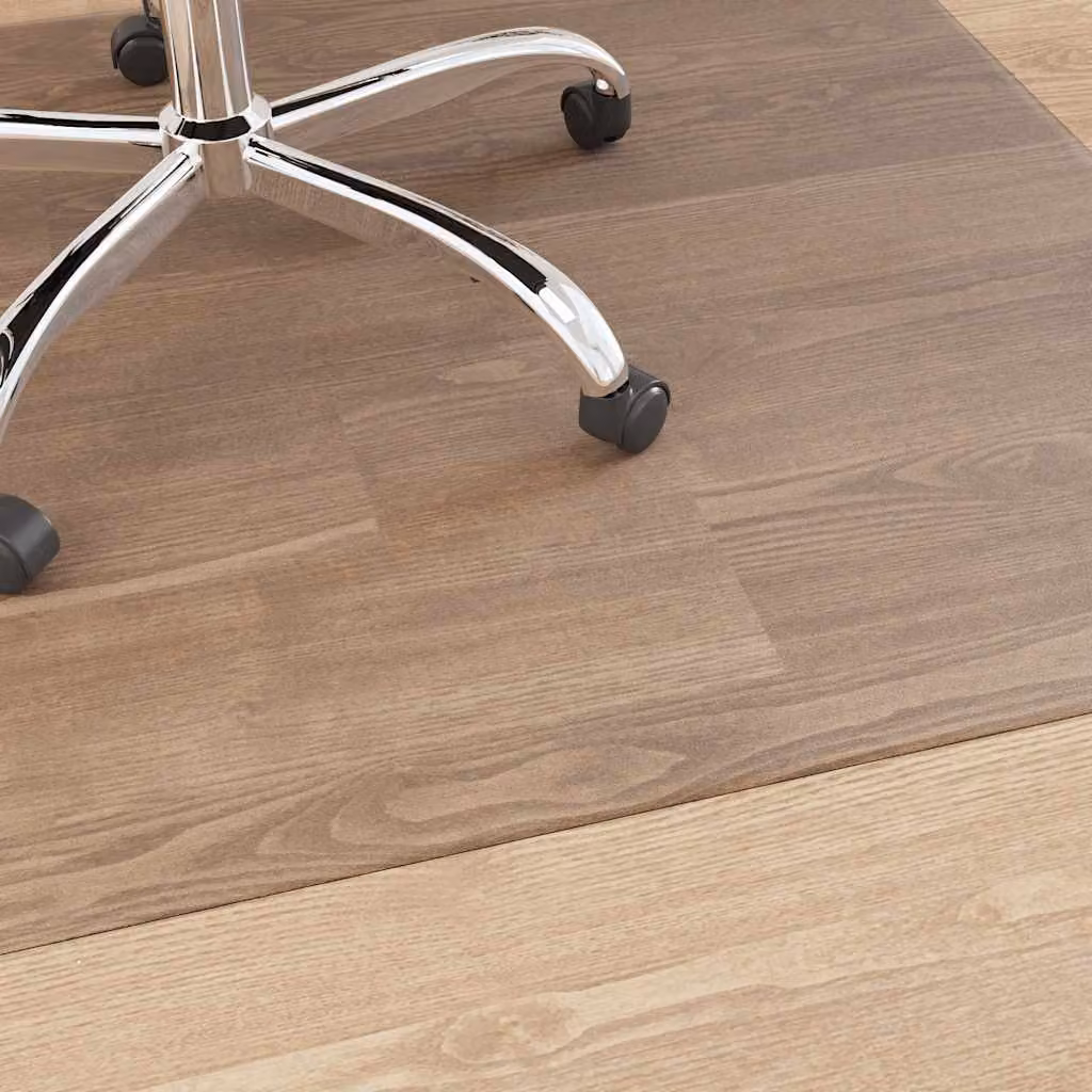 vidaXL Tappetino trasparente per laminato o moquette, marrone, 90 x 90 cm