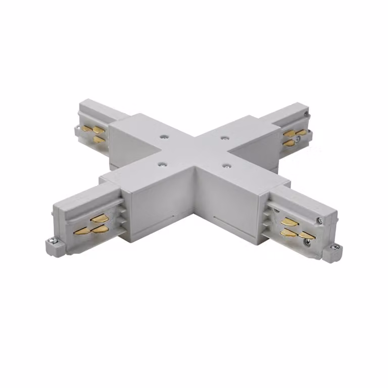 BRUMBERG Giunto a croce argento per sistema di binari ONETRACK Kreuzverbinder, Alluminio / Grigio / Zincato