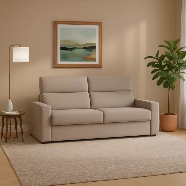 Divano 3 posti Ozegna DMORA Made in Italy, Grigio, L: 220 cm, P: 95 cm, H: 45 cm – 1