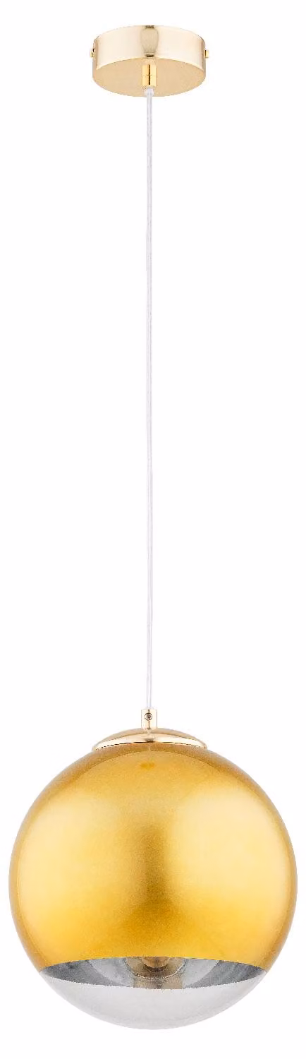 Lampada a sospensione LEILA oro-trasparente 1xE27x15W vetro, dimensioni: 95x25x25 cm, IP20, Alfa