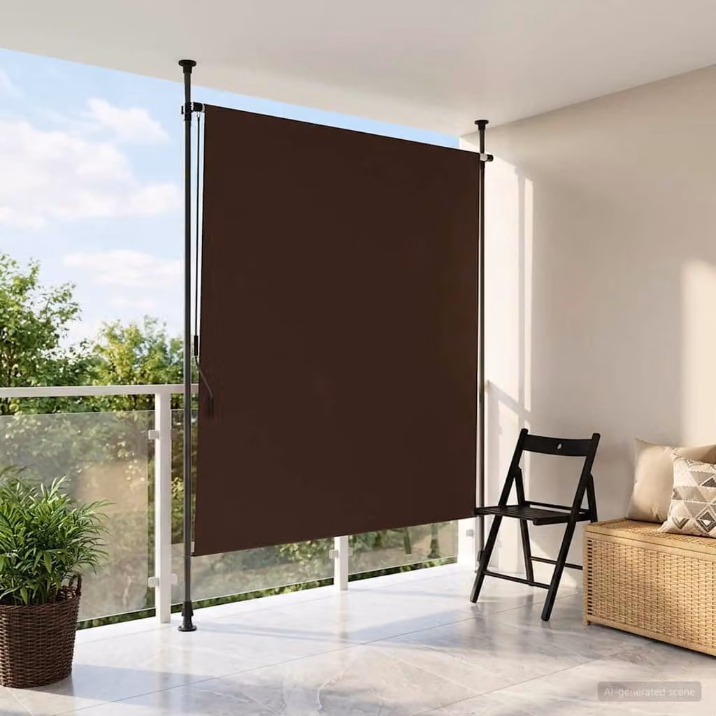 vidaXL Tenda a Rullo Esterna in Poliestere e Alluminio, Marrone, L 100 cm x H 275 cm