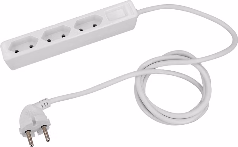 as-Schwabe Ciabatta multipresa a 6 prese con cavo da 1,4 m, 230 V, interruttore on/off, IP20