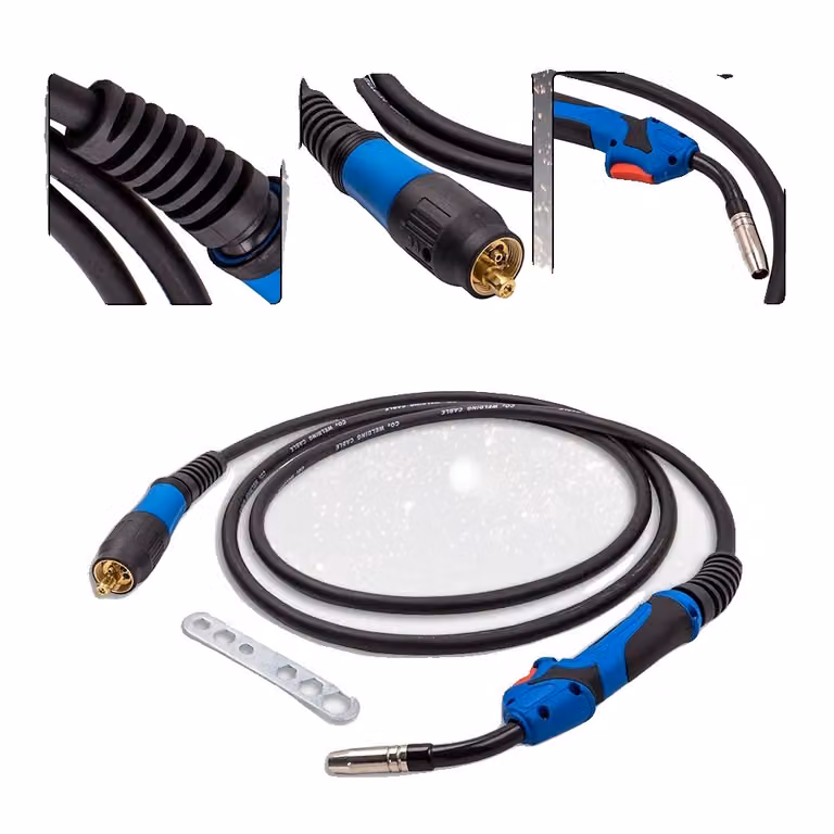 Bruciatore per saldatura MIG, compatibile con macchine MIG/MAG, alimentazione continua del filo