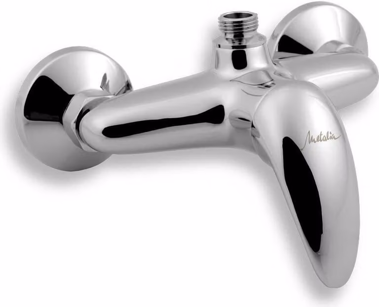 Rubinetto doccia Novaservis con uscita superiore da 150 mm, colore Metalia 55 cromato