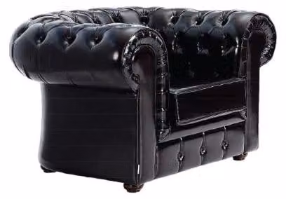 Sofa Chesterfield Design Sessel Couch Polster Luxus LederCouchen 1 Sitzer