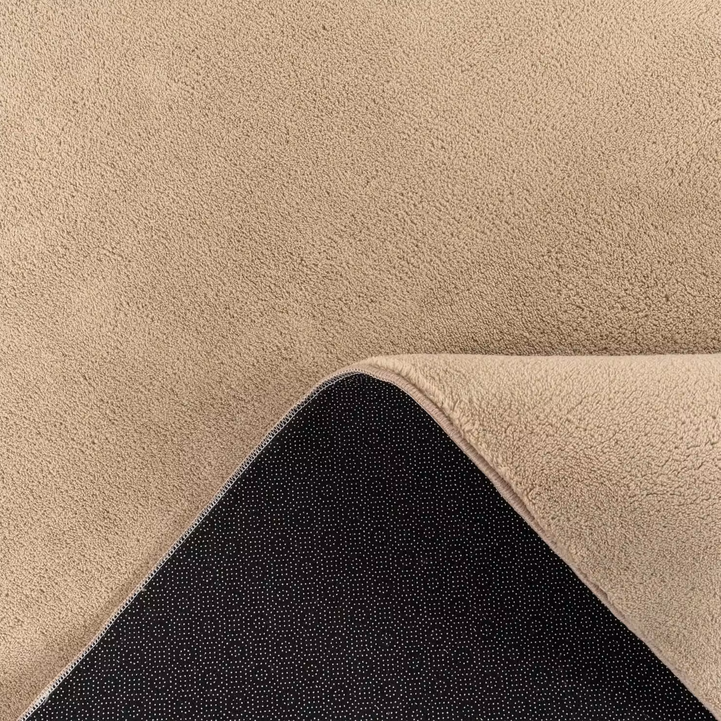 Tappeto rotondo Calia Italia beige, lavabile e antiscivolo, Diametro: 160 cm – 2