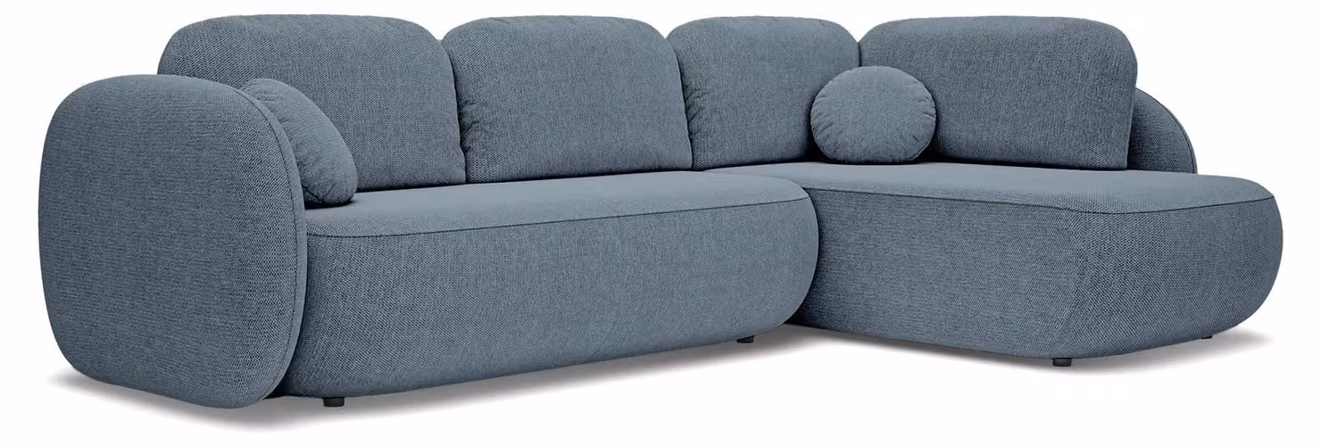 Divano angolare con funzione letto, modello Olemo, lato destro, colore Granitstrom