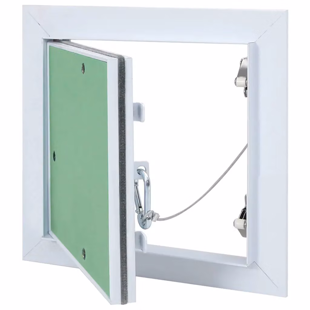 vidaXL Pannello di Accesso in Alluminio Verde e Argento 20 x 20 cm