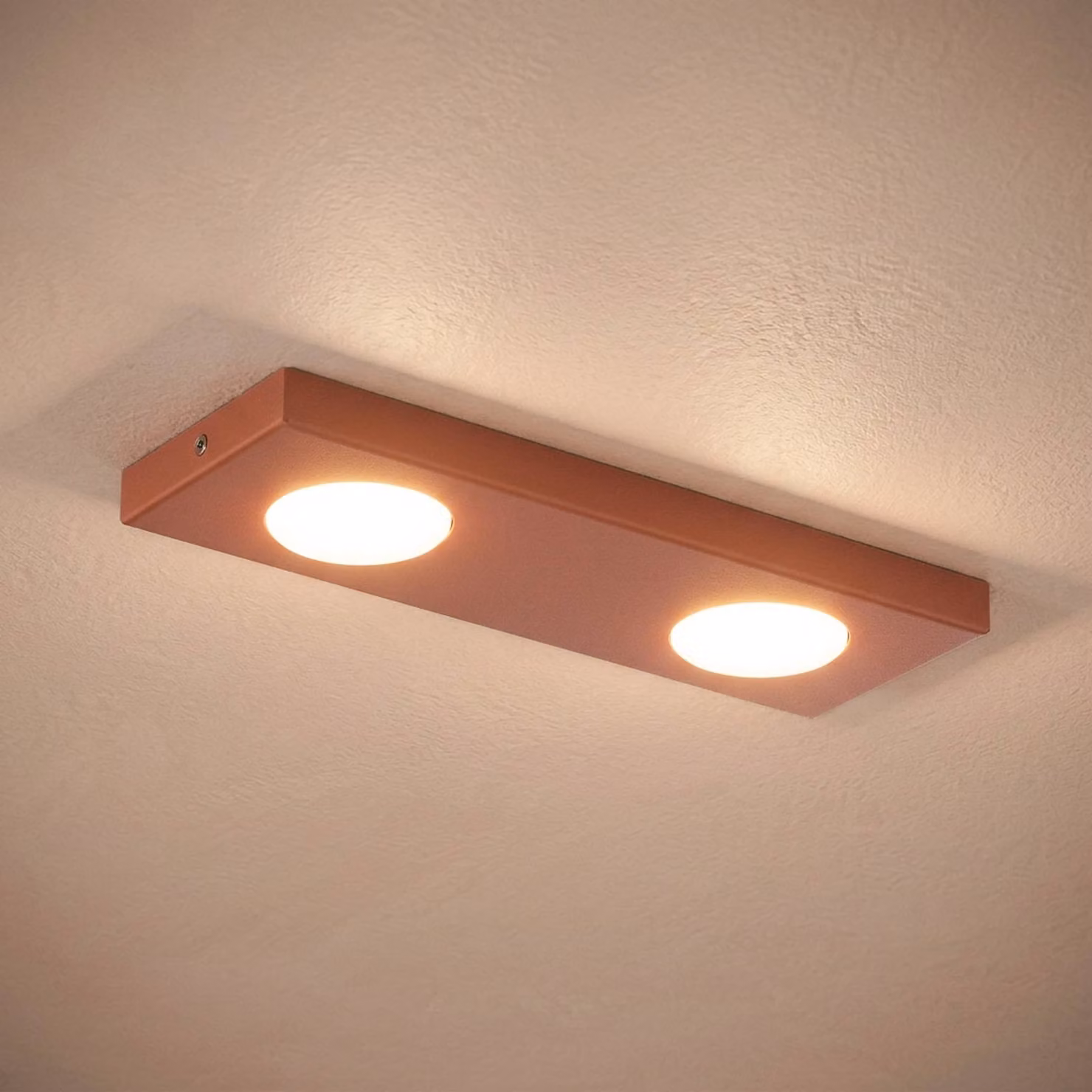 Plafoniera soffitto Hero SIGMA, dimmerabile, Rosso, Corridoio, Metallo, Moderno, Plafoniera