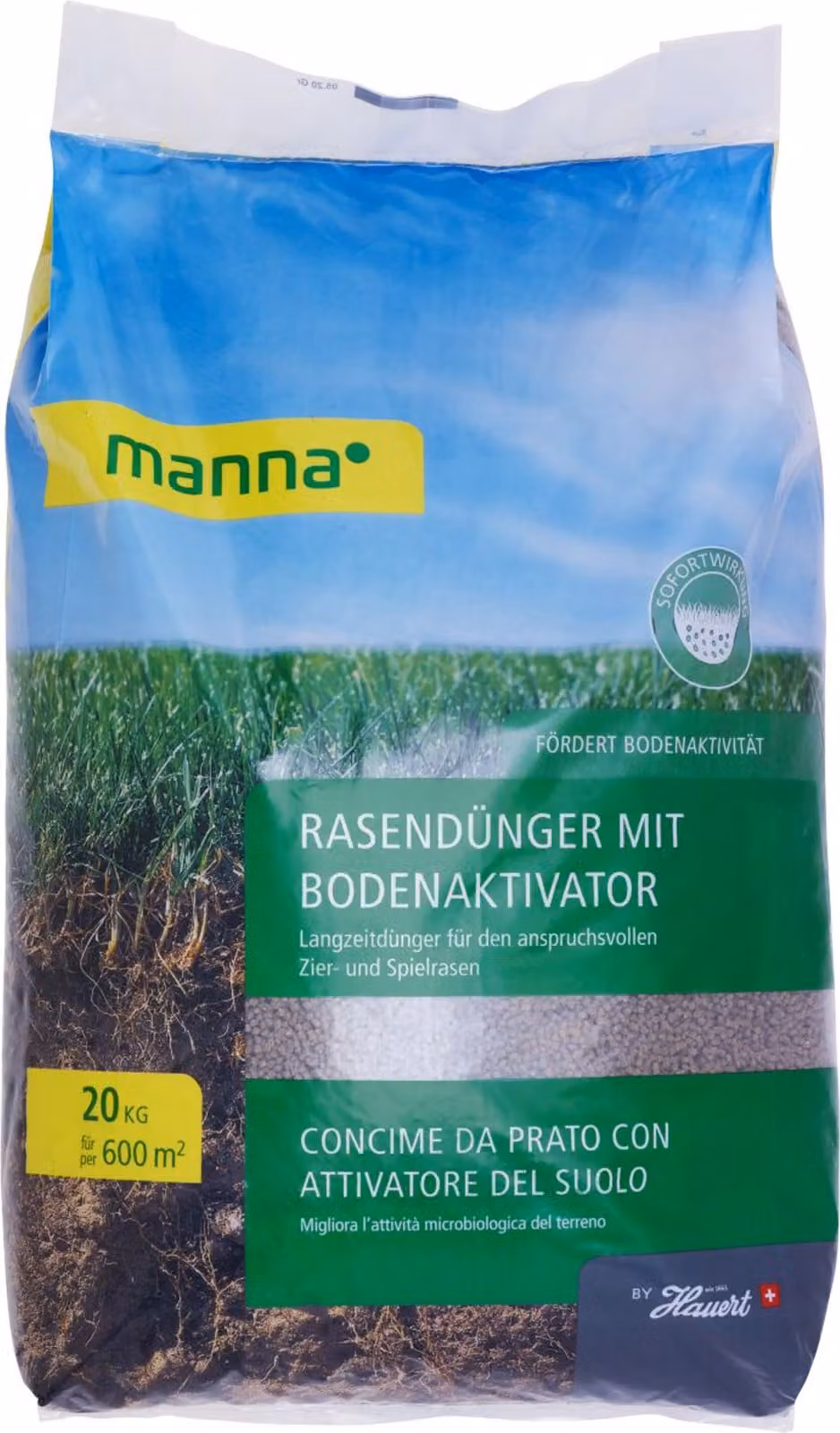 Concime granulare Manna con attivatore del terreno, 20 kg, per 500 m²
