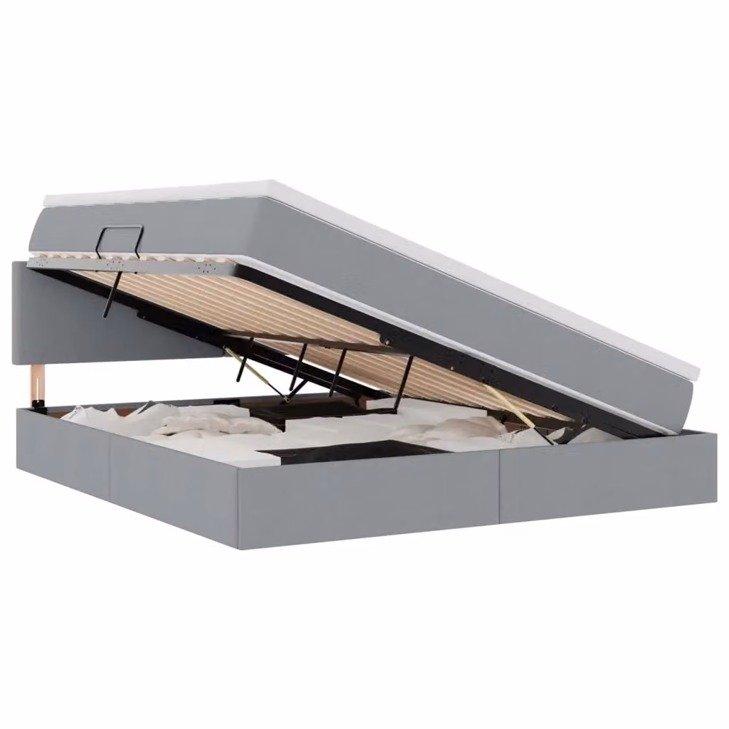 Letto con contenitore e materasso vidaXL Grigio chiaro 160 x 200 cm – 2
