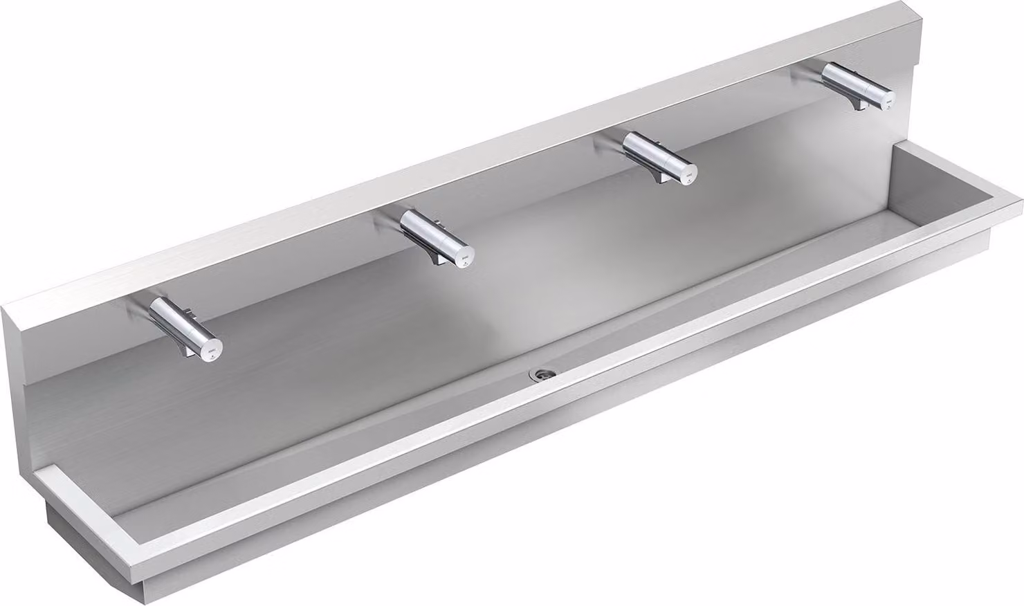 KWC AR unità di lavaggio, PLANOX, acciaio inox, 2400x530x440 mm, 4xMBatt. elettronico