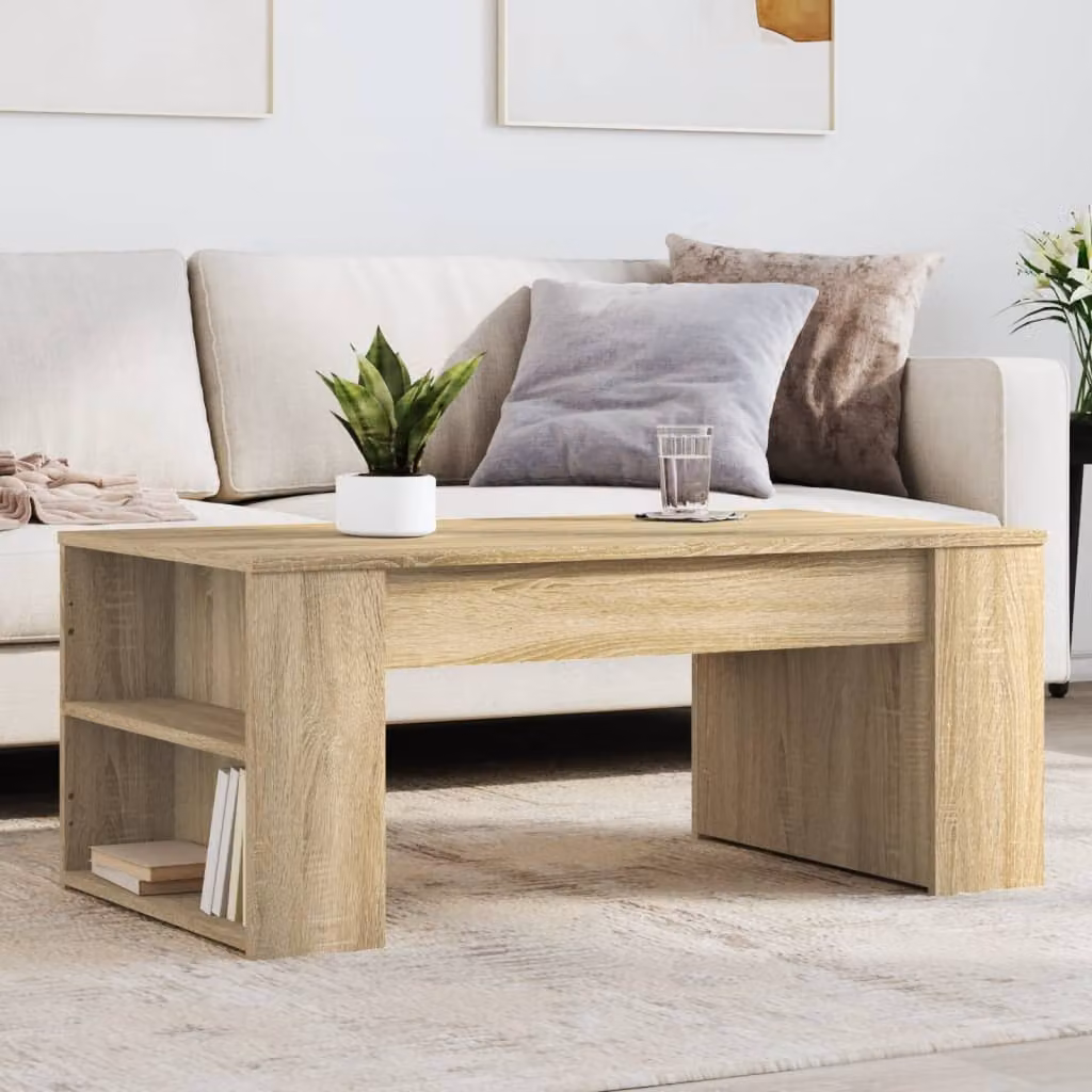 Tavolino da salotto vidaXL in legno Rovere Sonoma, L: 102 cm, P: 55 cm, H: 42 cm