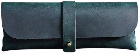 Astuccio in pelle per 20 penne, 21x8 cm, design retrò