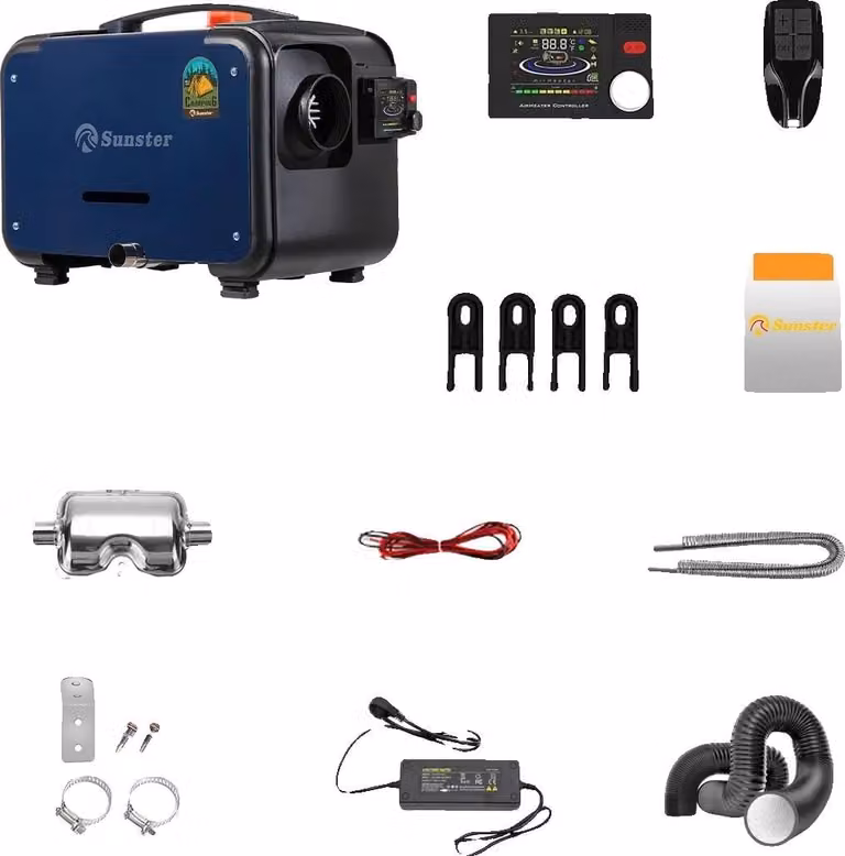 Riscaldatore d'aria diesel portatile, controllo Bluetooth, riscaldamento efficiente, 12V 24V 220V