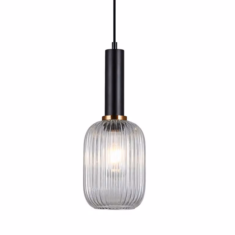 Italux Antiola, lampada a sospensione moderna in nero PND-5588-1M-BK+CL