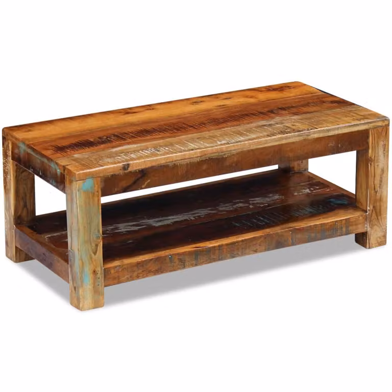 vidaXL Tavolino in legno vecchio 90x45x35 cm