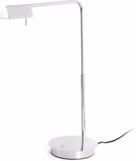 Lampada da tavolo FARO BARCELONA ACADEMY in metallo cromo con tecnologia LED dimmerabile e regolabile