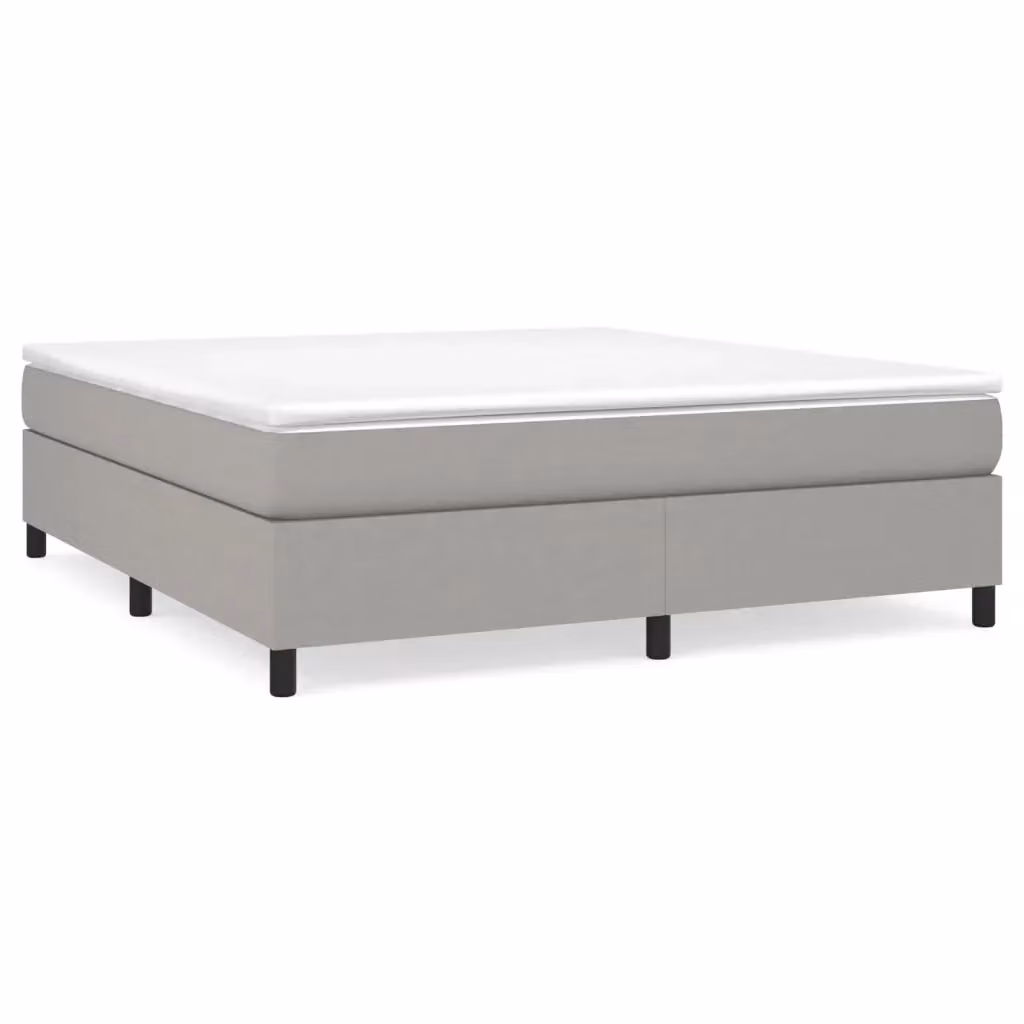 Struttura Letto a Rete a Molle Giroletto Design In Grigio Chiaro con Listelli in Legno L/P/H: 180 x 200 cm – 2