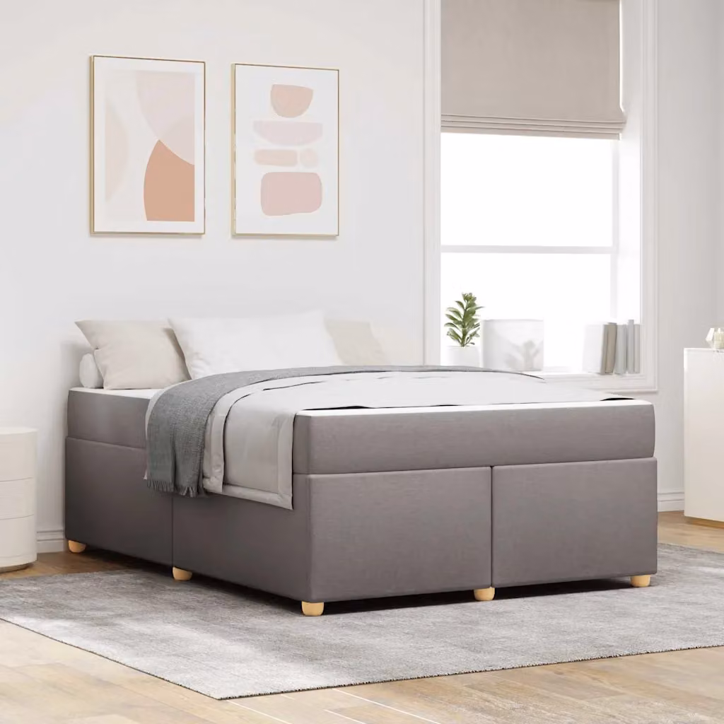 Struttura del letto Talpa vidaXL in tessuto beige o grigio, L/P/H: 140 x 200 x 66 cm – 1
