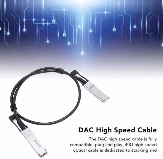 Cavo DAC QSFP+ da 1m a 40Gb/s 40GBASE QSFP+ a QSFP+ Nero