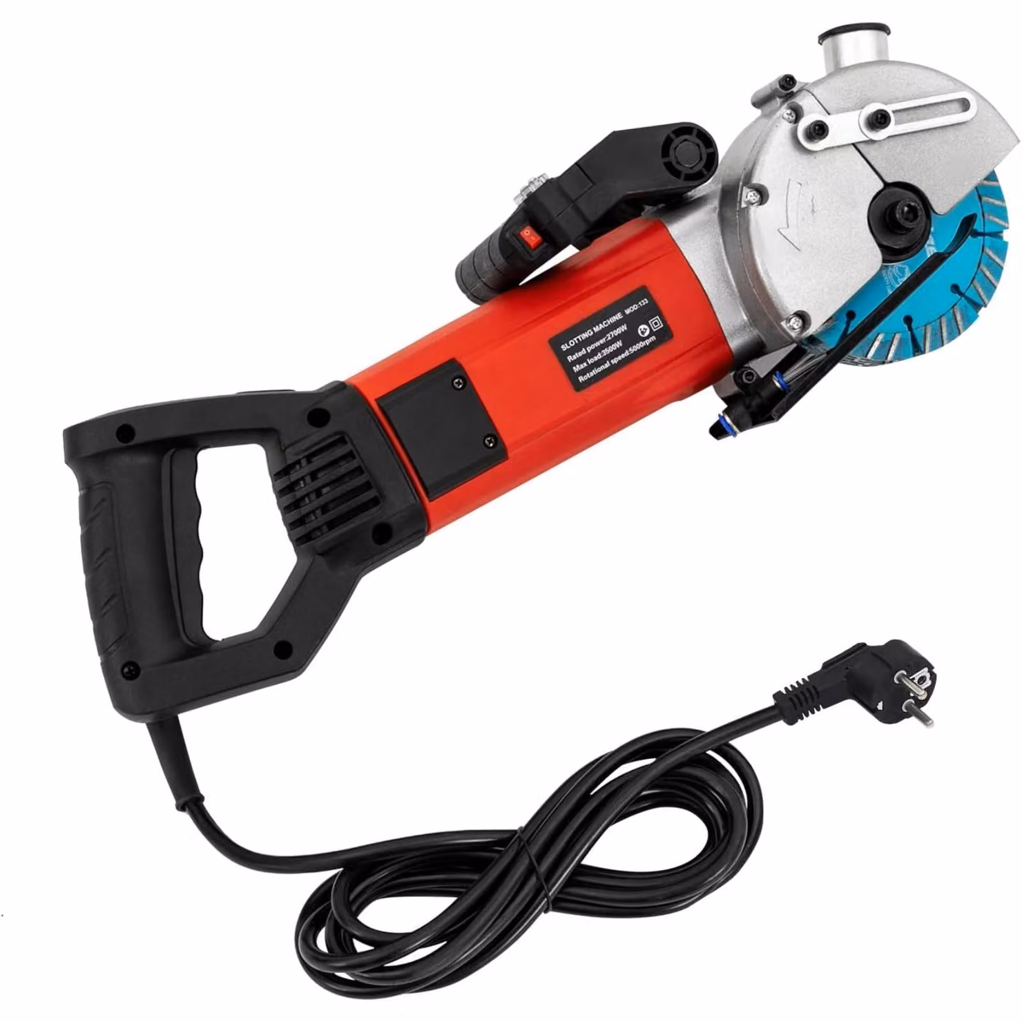 Tagliatrice per muri in cemento elettrica - Potenza: 2700 W - Disco da taglio diamantato