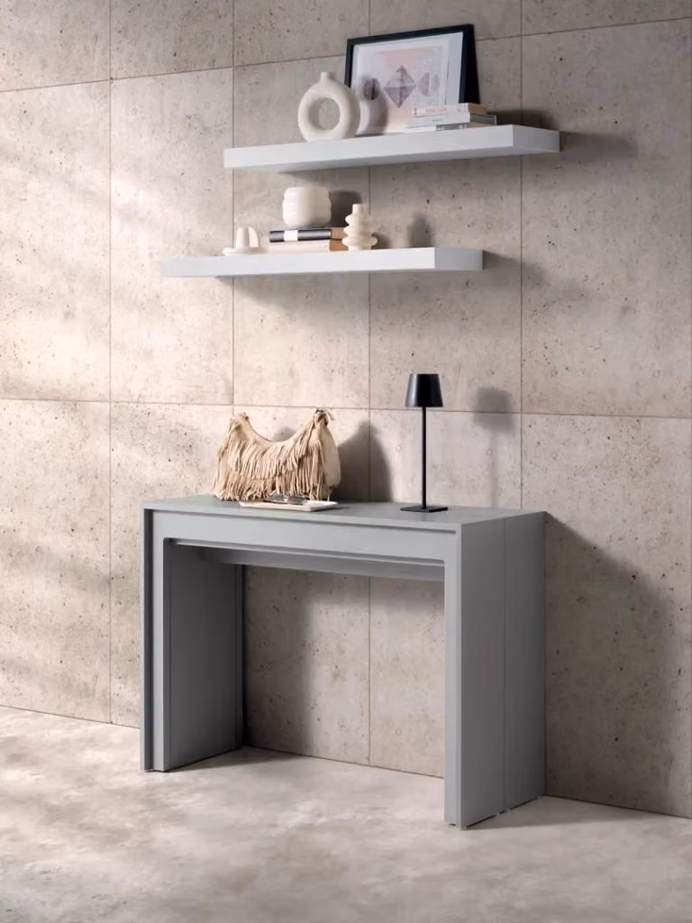 Consolle Allungabile Segmenta GIORDANOSHOP in MDF Laccato Grigio Opaco L/P/H: 110-246,5 x 42,5 x 78 cm – 2