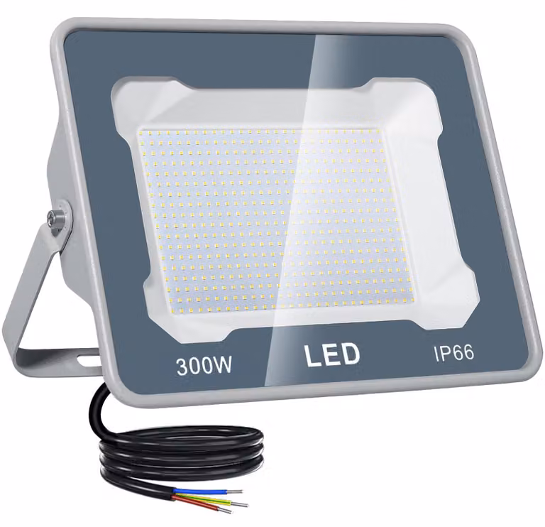 Faretto a LED da 300W, 30000 lumen, 6500K, grado di protezione IP66, confezione da 1 pezzo.