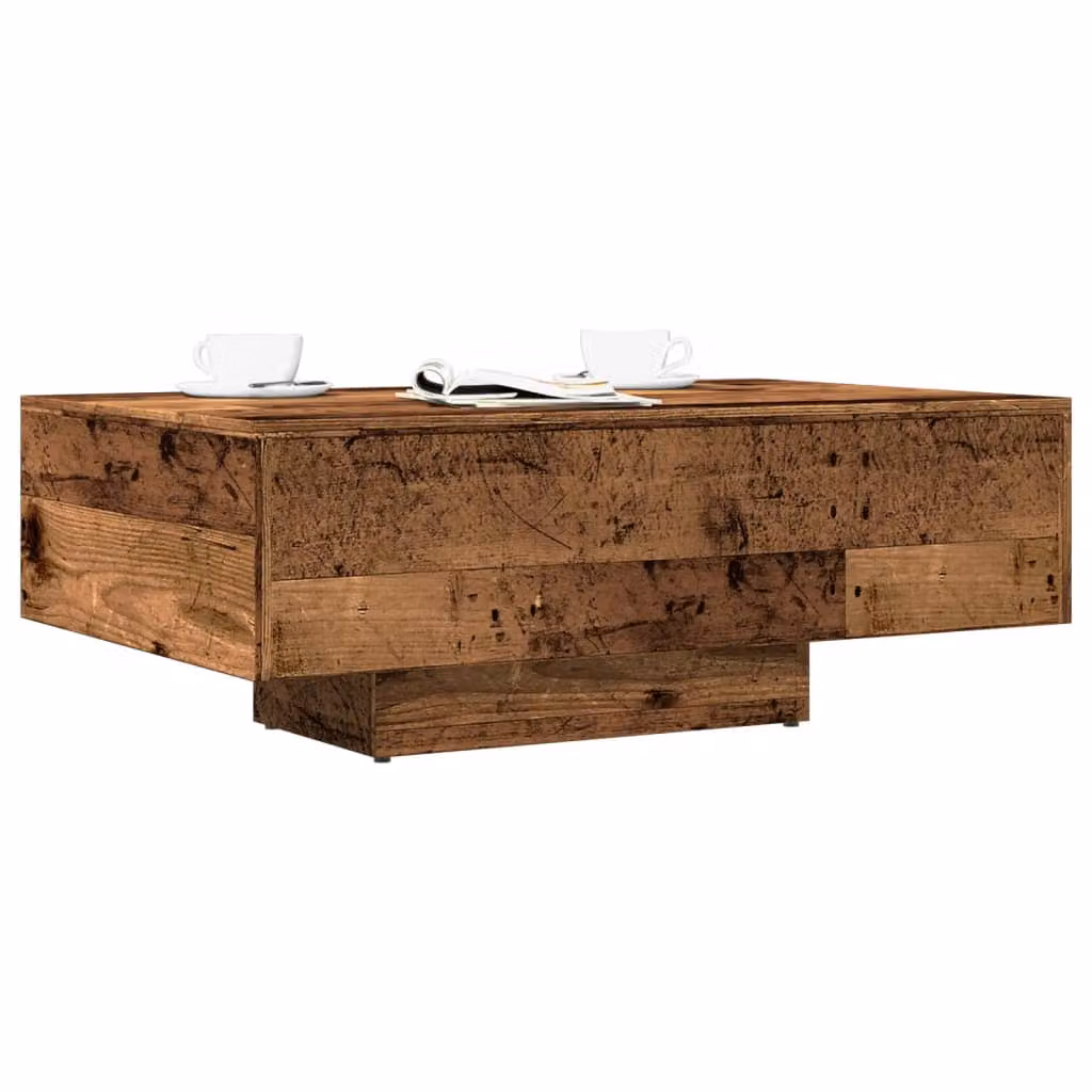 vidaXL Tavolino da Salotto Moderno in Legno e Metallo Marrone L: 85 cm, P: 55 cm, H: 31 cm