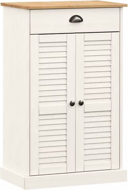 Scarpiera | Mobile per scarpe VIGO 60x35x96 cm in Legno Massello di Pino Bianco