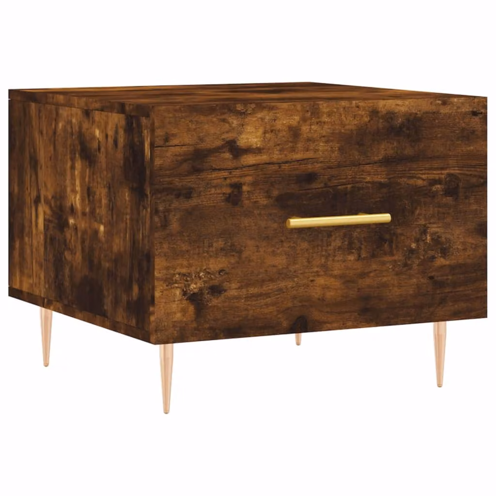 Tavolino da Salotto Rovere Fumo 50x50x40 cm Legno Multistrato