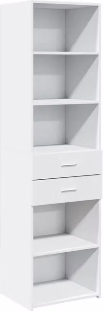 Credenza | Madia | Buffet da pranzo | Armadio da pranzo Bianca 50x42,5x185 cm in Legno Multistrato