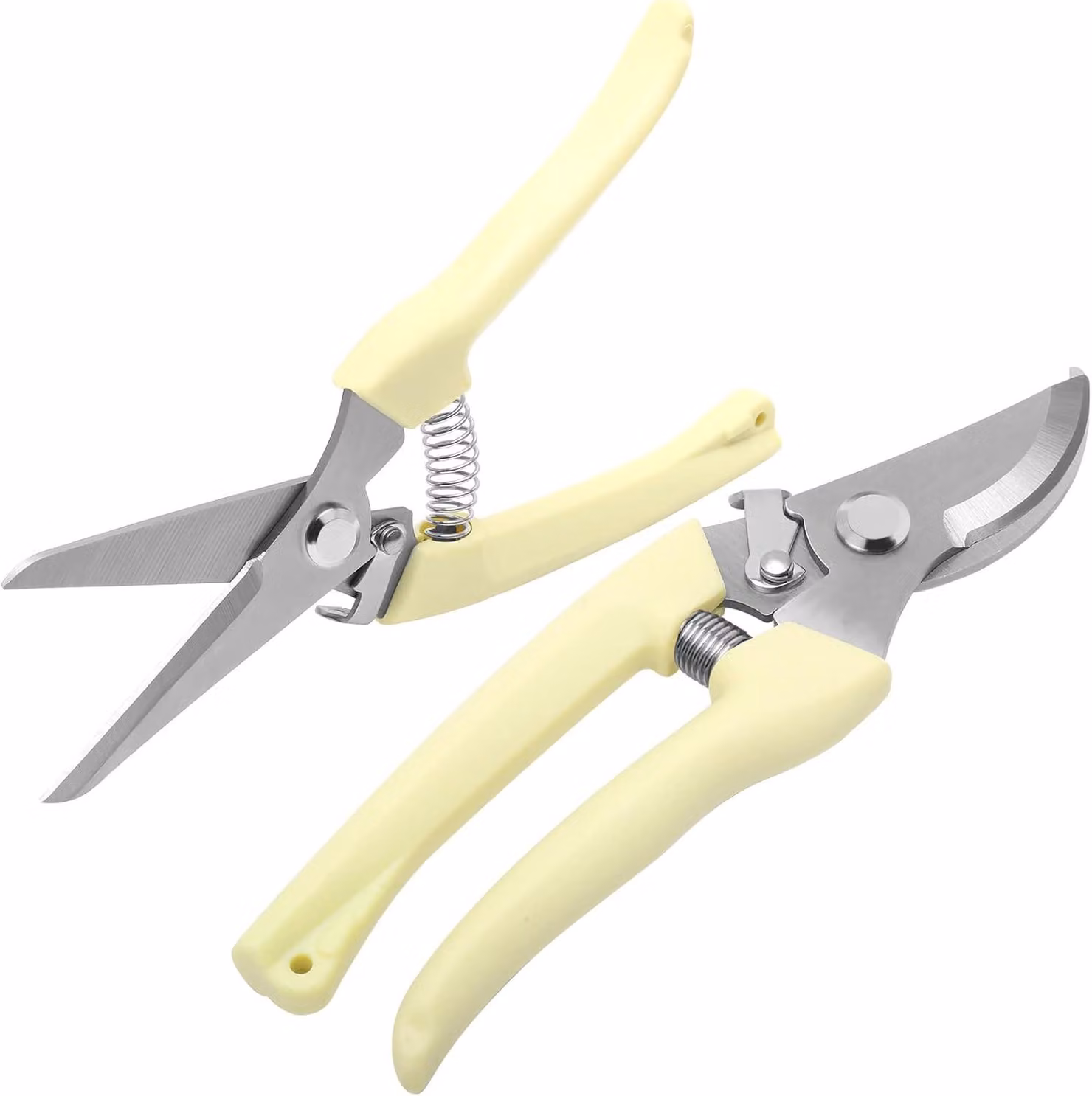 Forbici da giardino a 2 componenti, forbici per fiori, forbici per potatura, cesoie con lama in acciaio inossidabile, ideali per tagliare piante, frutta e per la raccolta