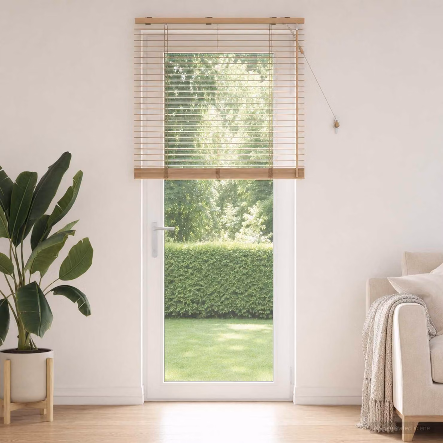Persiane veneziane per finestre scolastiche, finitura effetto legno, 85 x 250 cm, 35 mm