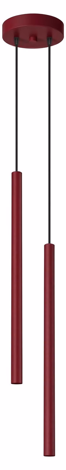 Lampada a sospensione PASTELO 2 bordeaux 2xG9 8W acciaio 118x15x15 cm Sollux Lighting