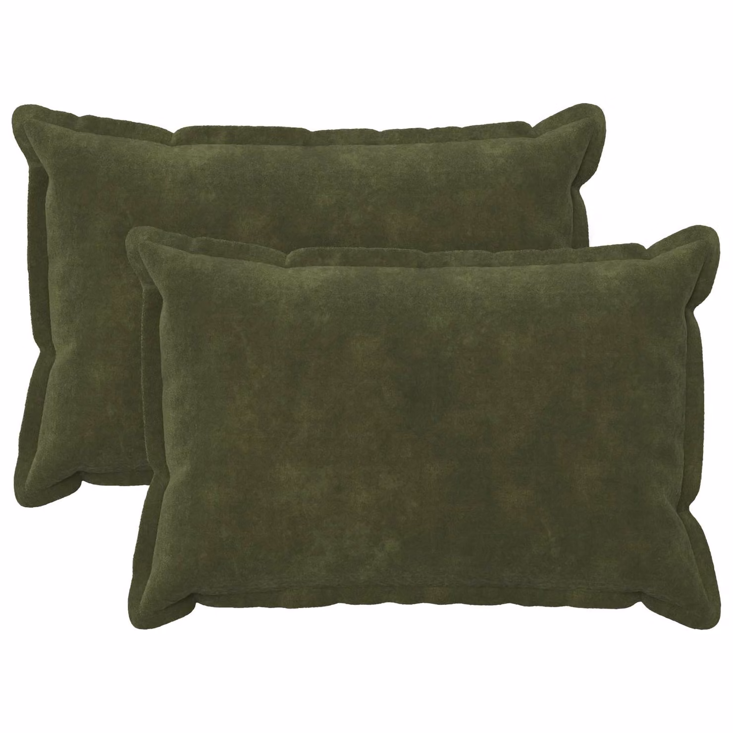 Set di 2 federe vidaXL HOUTEN in microfibra verde, L 50 cm x P 80 cm