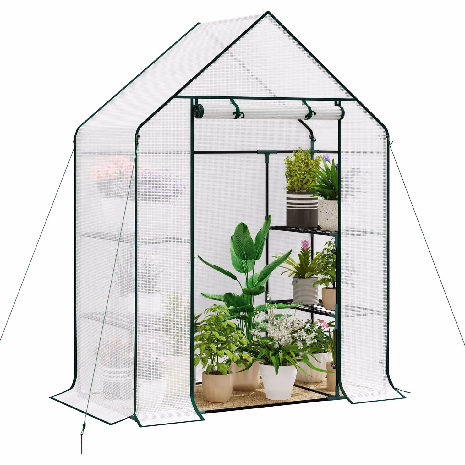 WOLTU Foil Serra Serra da giardino Bianco 143x73x195 cm