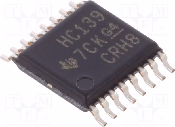 3x IN: 2, 2 bis, 4 linee, driver, demultiplexer SMD SN74HC139PW, decodificatore, multiplex