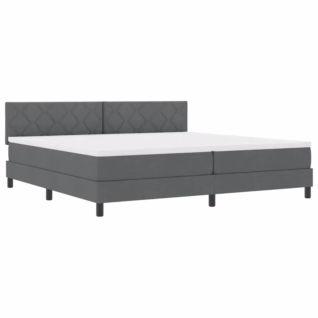 Letto a molle vidaXL con strisce LED e porta USB, Grigio, L/P: 200 x 200 cm – 2