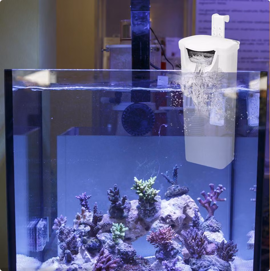 Filtro interno silenzioso per acquari, tartaruga a cascata, 3 W, basso livello dell'acqua, pompa di filtraggio pulita per piccoli acquari