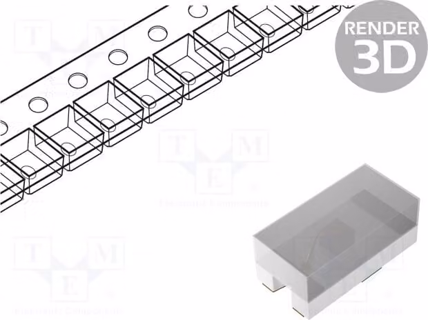 5 LED SMD, dimensioni 1x0,5x0,4 mm, colore verde, tensione 2,2÷2,6V, intensità luminosa 4,5÷15 mcd, codice 0402, angolo di emissione 150°, corrente 20mA, tipo G-C280. Diodi LED