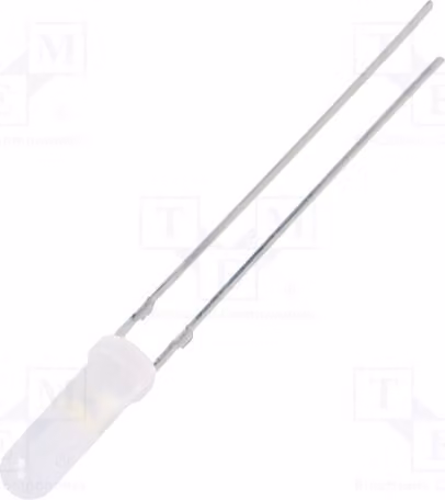 2 LED senza limitatore OSW5DK6CF2A, diodi LED a foro passante, 3 mm, bianco freddo, angolo di emissione 150°, 3 mm, 750÷1120 mcd