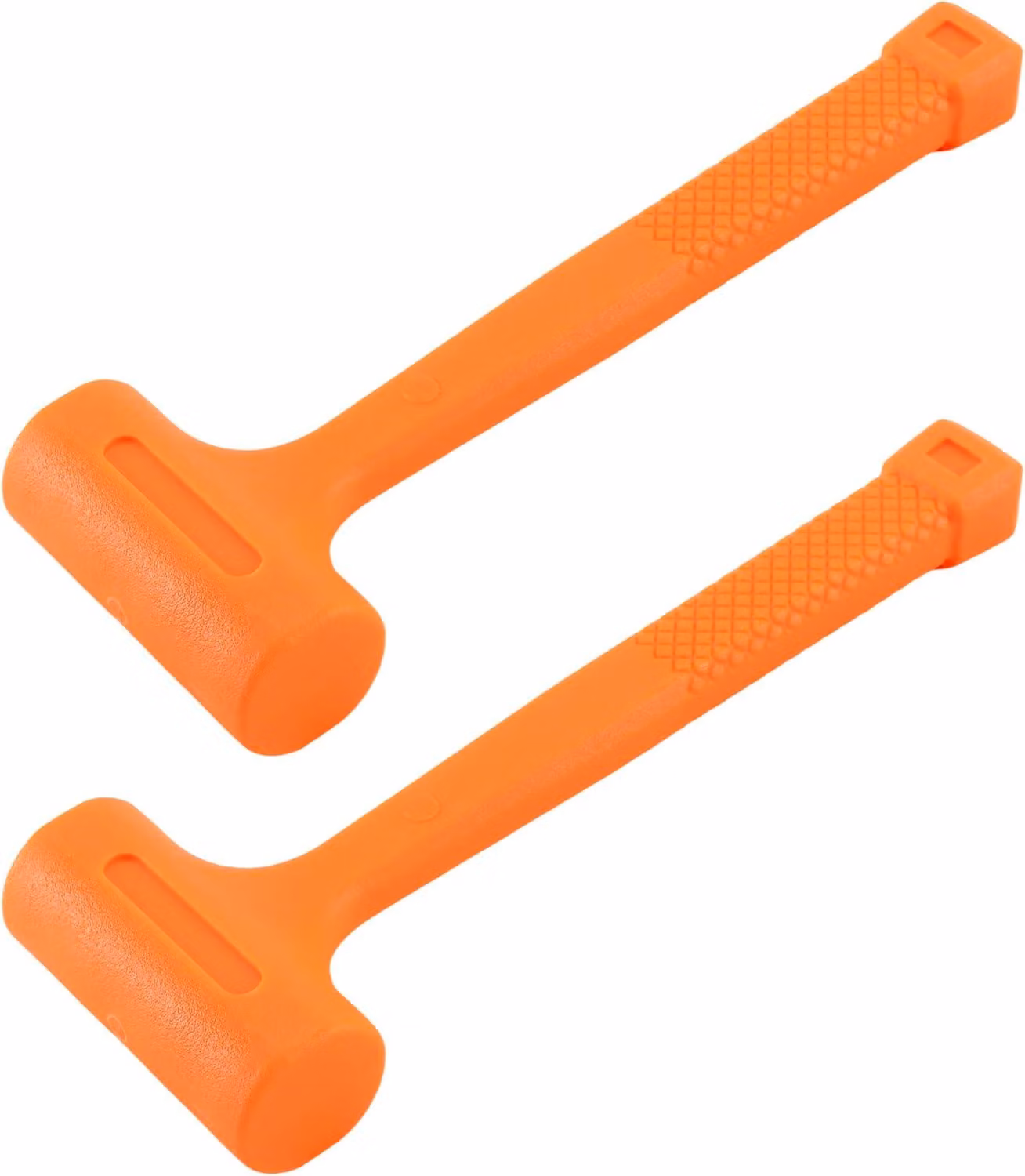 Martello in gomma, 0,5 kg, confezione da 2 pezzi, in PVC, colore arancione, per la posa di piastrelle