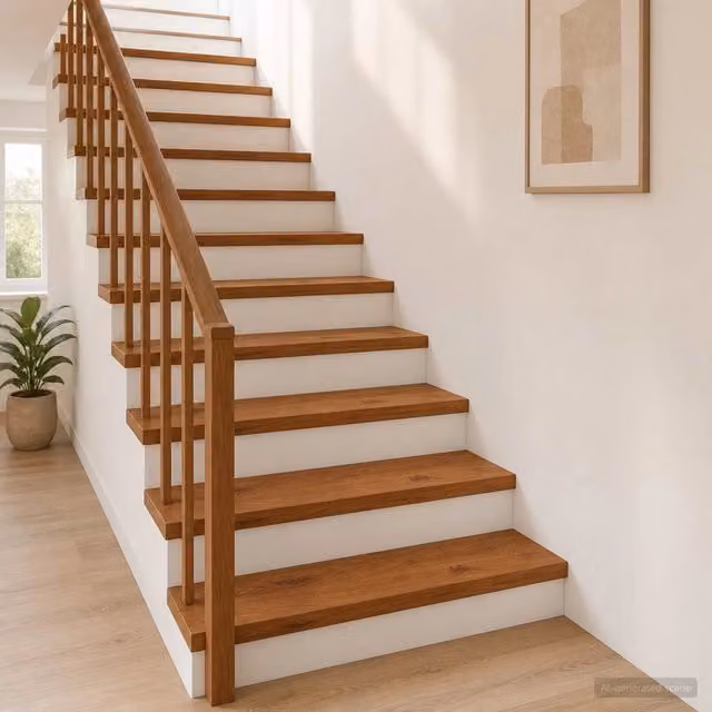 Set di 20 gradini per scale vidaXL in legno effetto quercia, colore marrone, L 90 x P 25 x H 2 cm