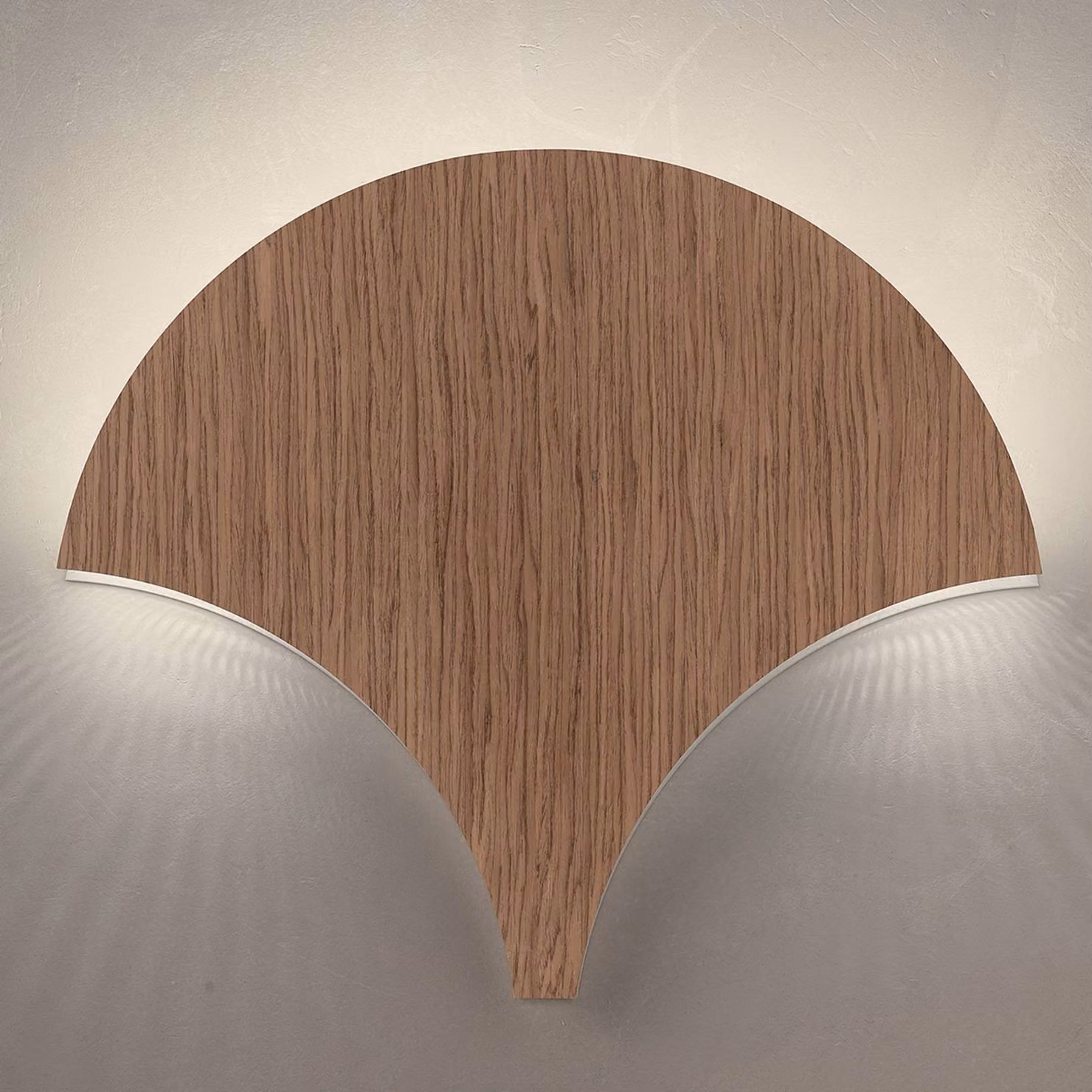 Masiero Applique da parete a LED Palm, Legno scuro, Soggiorno / Sala da pranzo, Metallo, Moderno, Applique a LED