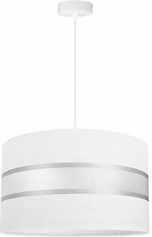 Lampada a sospensione luce a sospensione bella lampada lampada moderna nero grigio bianco rotonda E27 ABH1L (Bianco)
