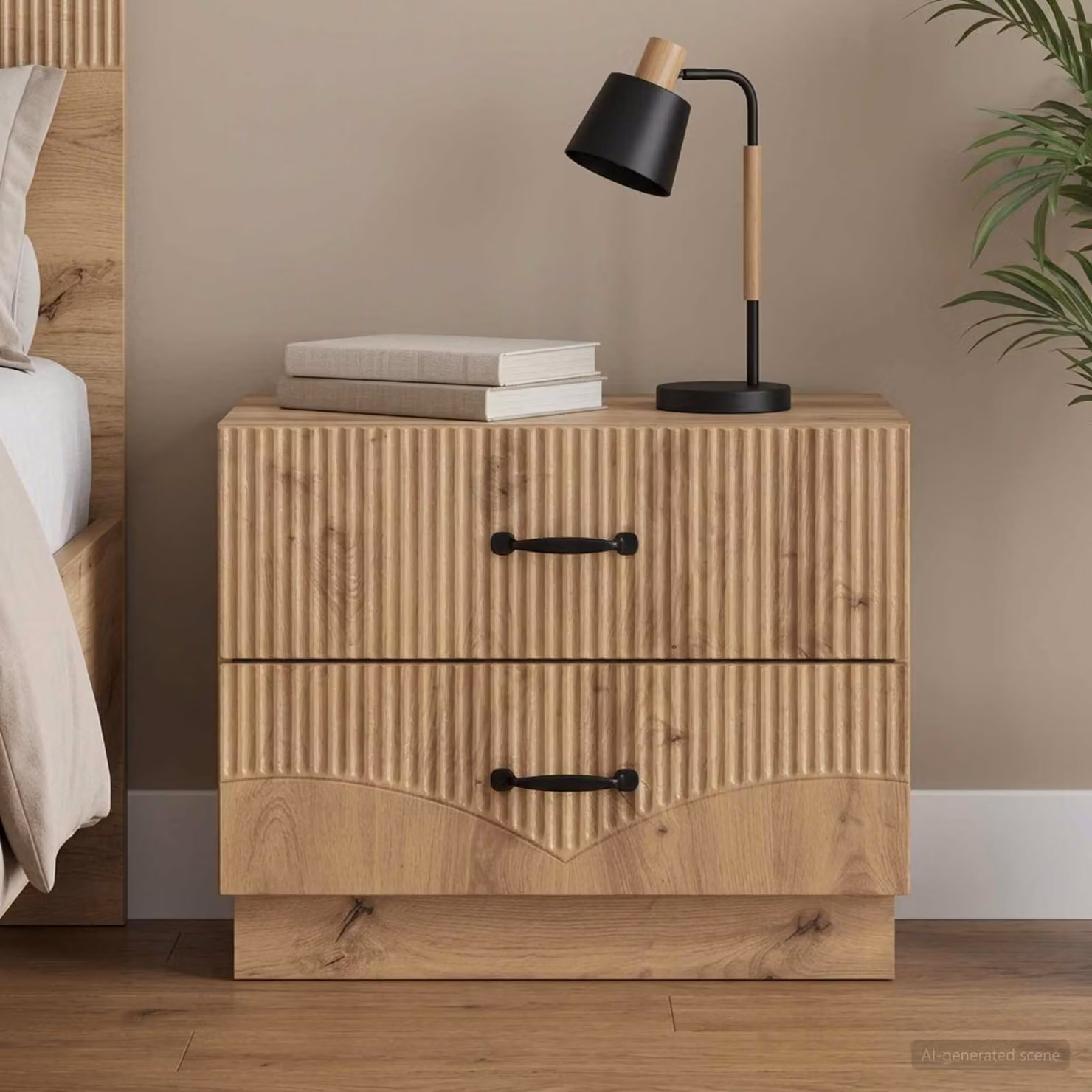 Armadio da Notte vidaXL in Rovere Artigianale, L: 62 cm, P: 34,5 cm, H: 44,5 cm