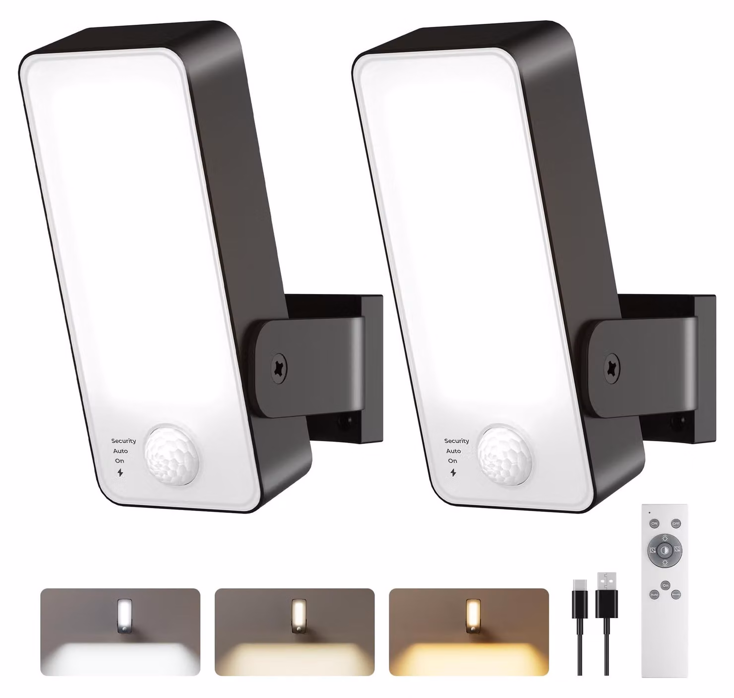 Lampada da esterno a LED con sensore di movimento, 10000mAh, grado di protezione IP65, 3 modalità, con telecomando