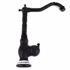 Miscelatore da cucina, struttura in ottone, beccuccio girevole a 360 gradi, ottone, colore nero