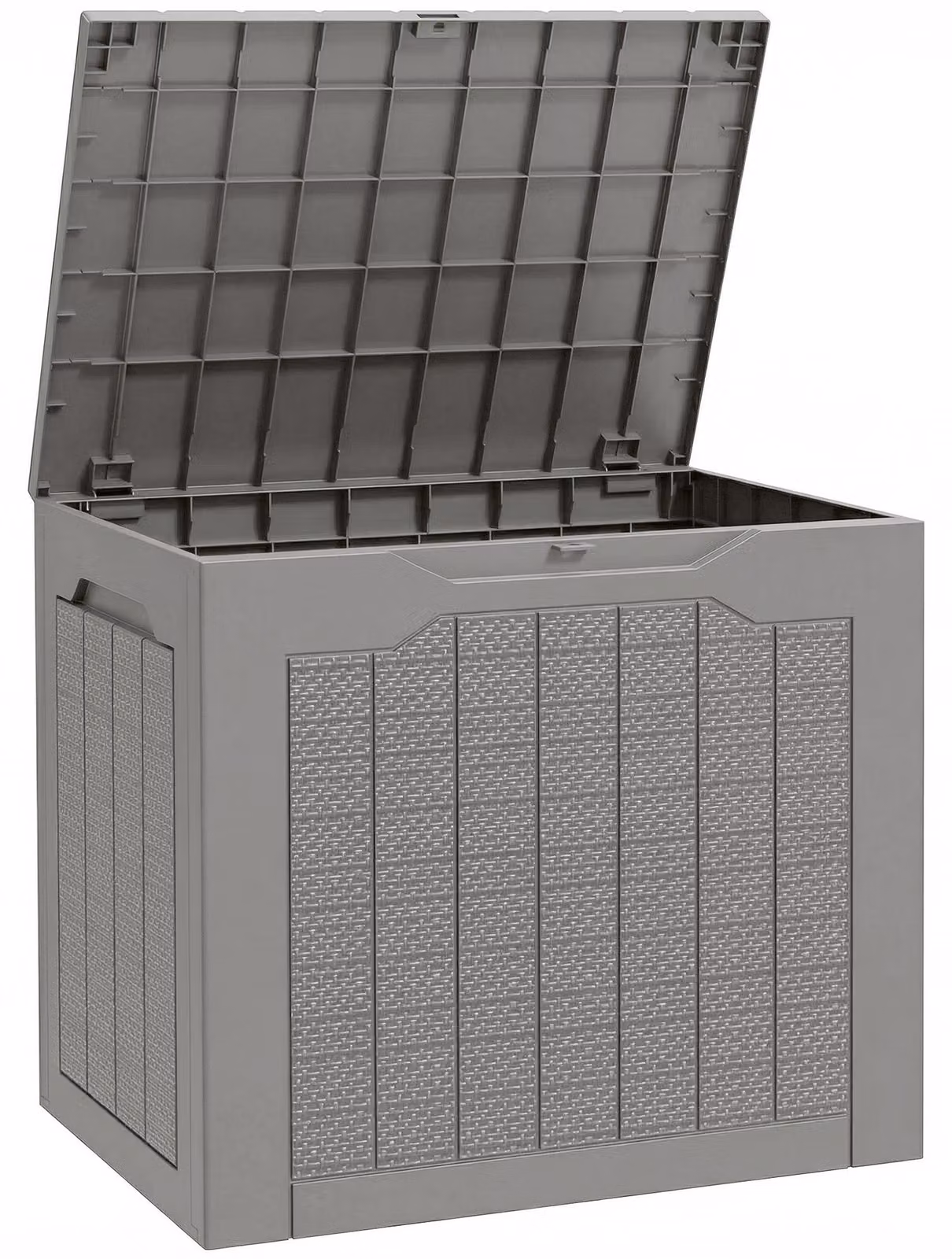 Baule da Giardino Impermeabile 56x41x50 cm con Maniglie in PP color Cachi